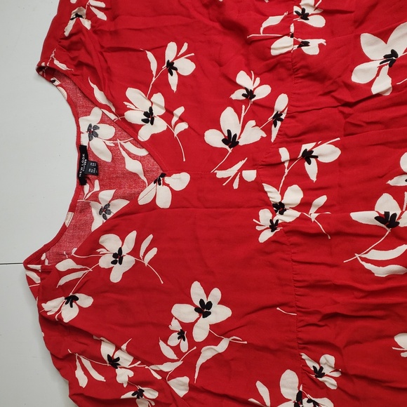 New Look Curves Womens Babydoll Floral Viscose Midi Dress Size 22 Boho Summer - Picture 12 of 14